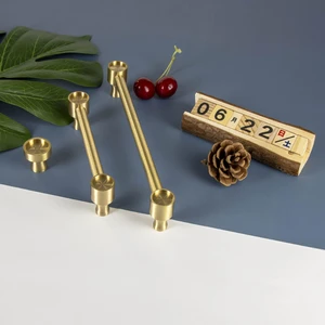 Solid Brass Handles For Furniture Cabinet Drawer Knobs Kitchen Door Handle Dresser Cupboard Pulls Hardware