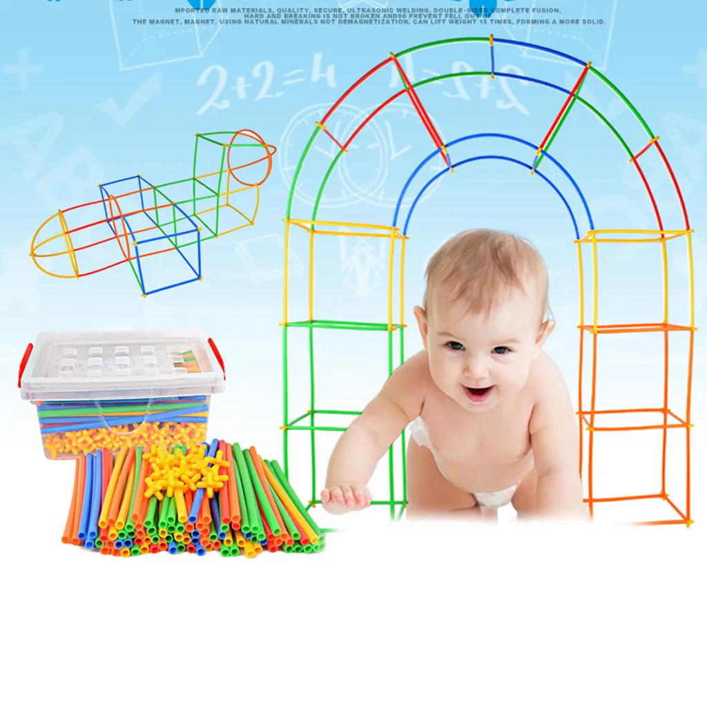 

100pc 4d Pipe Building Blocks For Children Diy Assembling Tunnel Model Toys For Kids Learning Developing Educational Block Toys