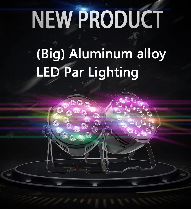 Djworld(большой) алюминиевый сплав светодиодный Par 24x18 Вт RGBWA+ UV 6в1 освещение dmx 512 Powercon Plug Dj Disco вечерние ТВ Бальные шоу Свадебные