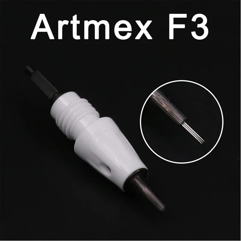 F3 Artmex МТС иголка PMU картриджи для V3 V6 V8 V9 V11 Permanente машинка для перманентного макияжа бровь, карандаш для глаз, губы ручка - Габаритные размеры: F3