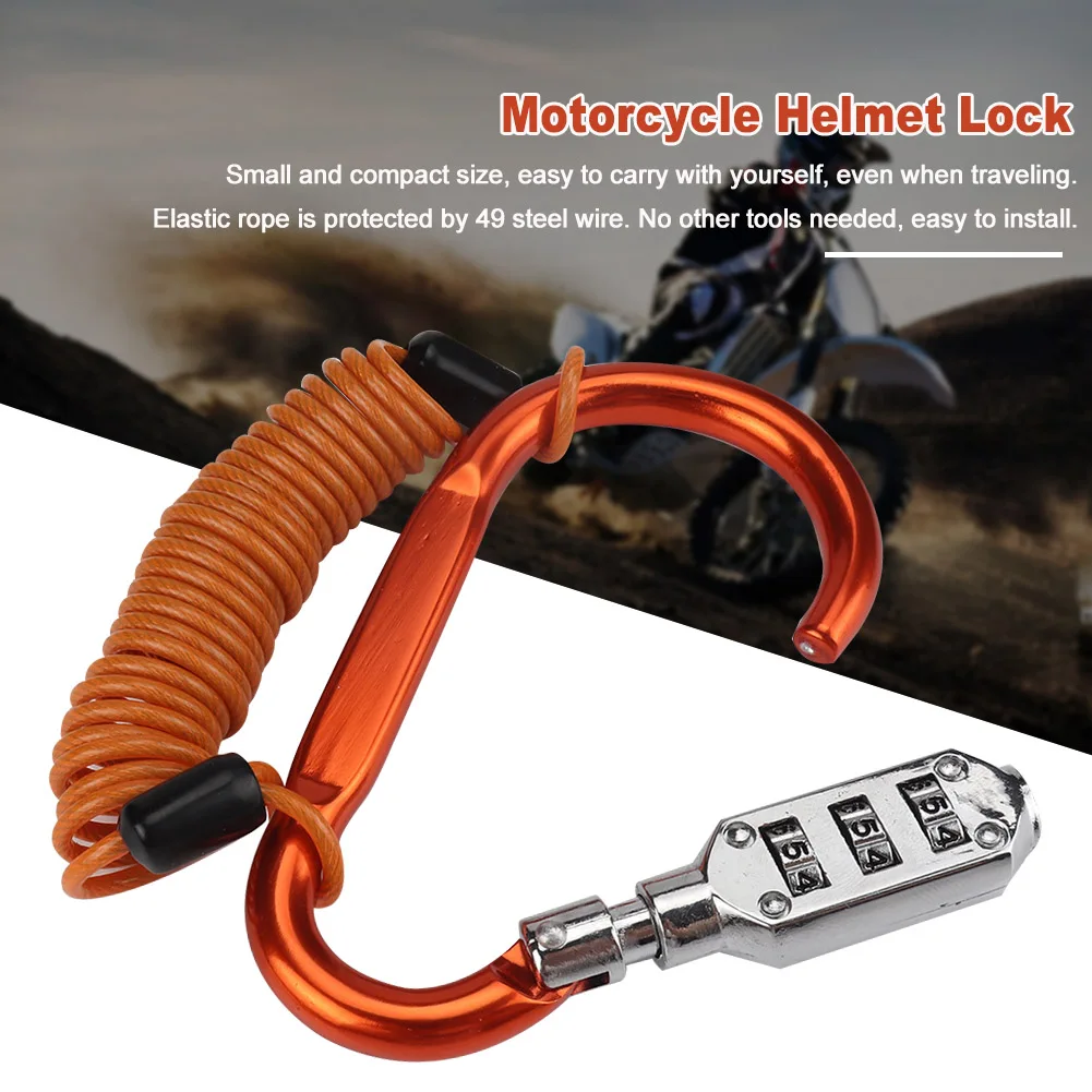 

3digits Sports Gear Resettable Anti Theft Mountain Bike Travel Luggage For Beach Bags Zinc Alloy Motorcycle Helmet Lock Scooter