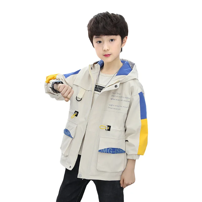 

Anime Spring Autumn Boy Coat Jackets Overcoat Outwear Top Kids Costume Teenager Gift Children Clothes High Quality Plus Size