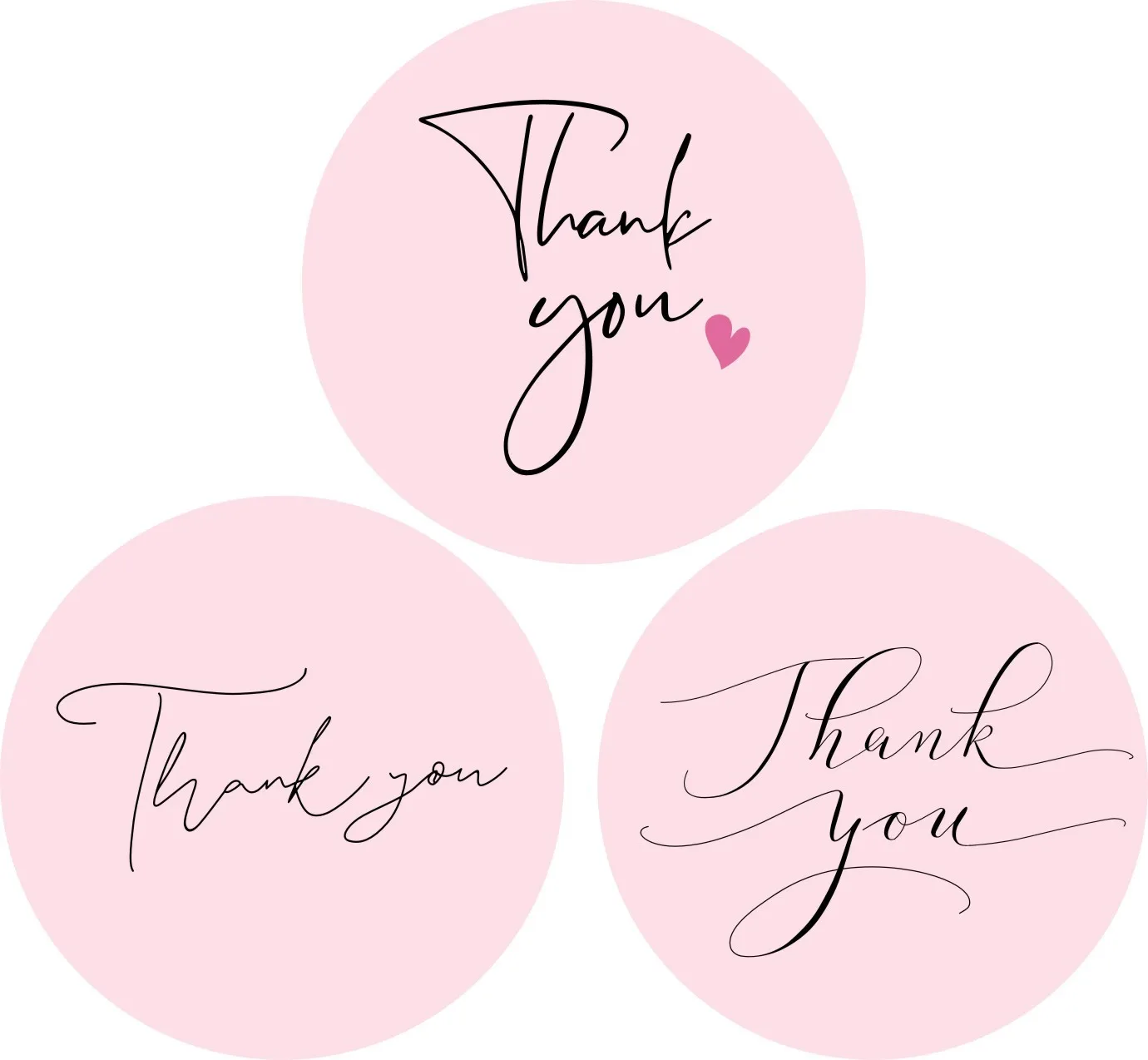 120 шт. наклейки с надписью Thank You розовые для подарка компании сувенирные этикетки