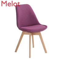 simple modern home dining chair back office chair creative solid wood nordic chair