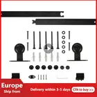 200 см деревенский классический семейный деревянный дверной раздвижной направляющий набор роликовых направляющих для одной двери оптом слайд HWC