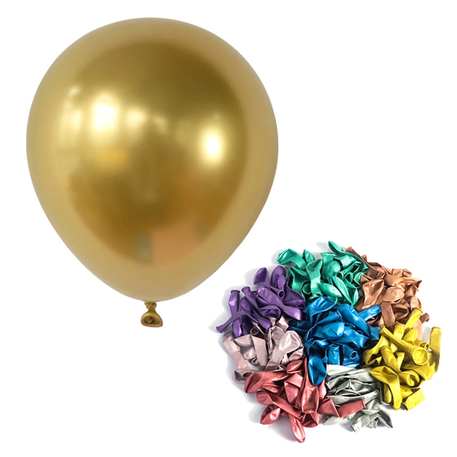 

Шары воздушные металлические однотонные, 5 дюймов, 100 шт.