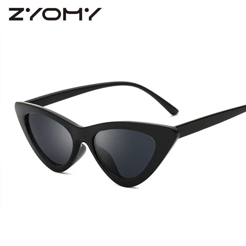 Q Женские винтажные солнцезащитные очки треугольные классические модные кошачий