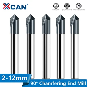 Концевая фреза с 2 канавками, 90 градусов, 2-12 мм