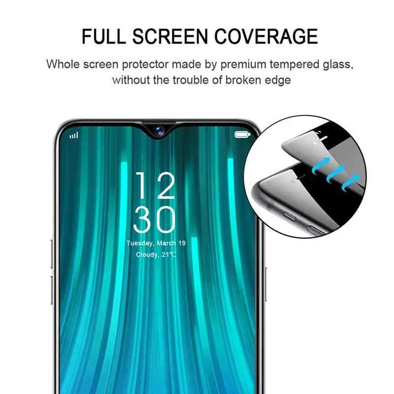 Стеклянная пленка Xiomi Redmi Note 8 Pro 7 полностью закрывающая края Защитная для Xiaomi Mi A3 9