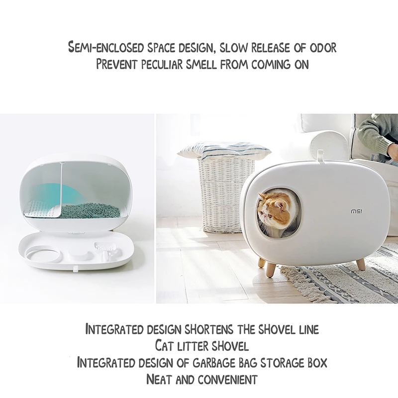 Simplicity All-in-one Cat Sandbox Tray Closed Deodorant Toilet Anti-splash Sand Box Home Decor Large Houses for Cats | Дом и сад