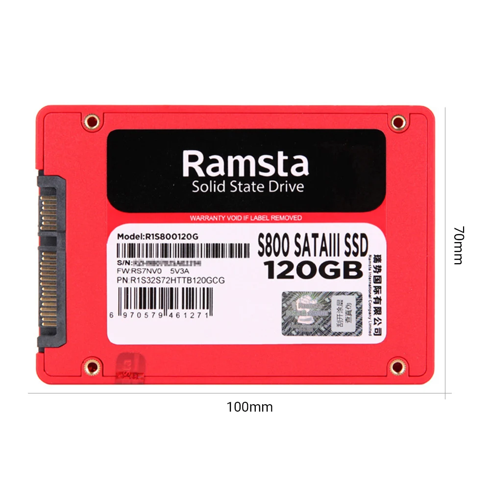 

SSD-накопитель Ramsta S800, 2,5 дюйма, SATA 3, 120 ГБ/240 ГБ/480 ГБ/ТБ