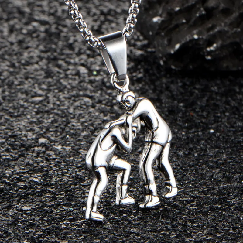 Ожерелье с подвеской для мужчин колье из нержавеющей стали фитнеса бодибилдинга