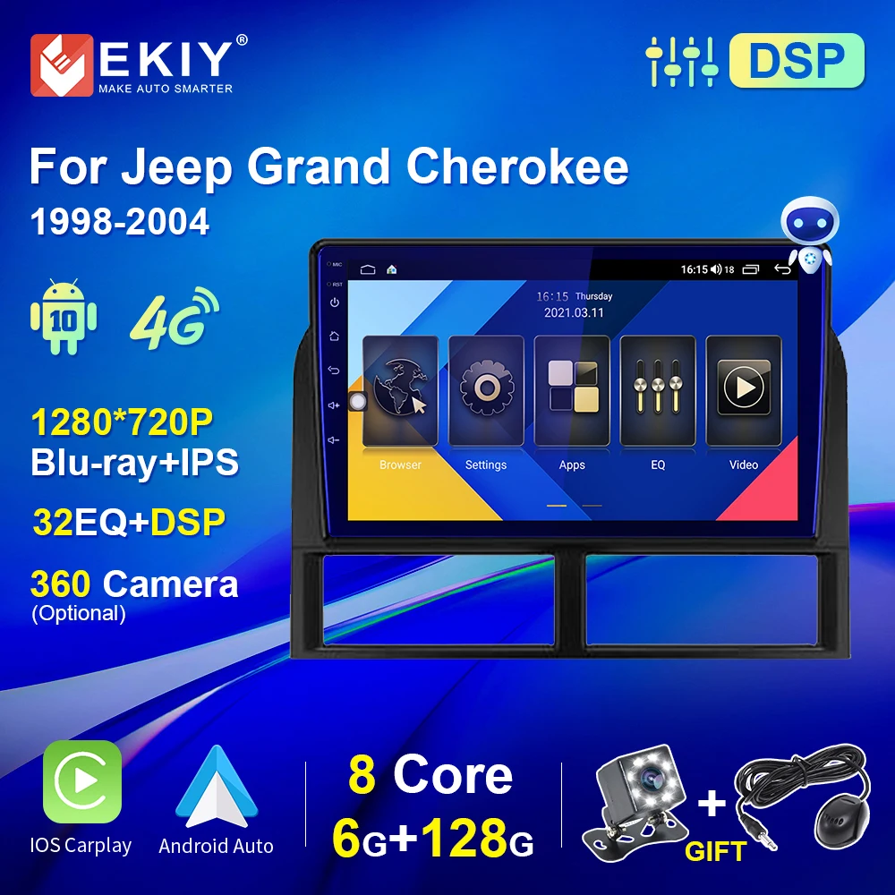 Автомагнитола 2DIN для Jeep Grand Cherokee II WJ 1998 2004 Android стерео мультимедийный видеоплеер