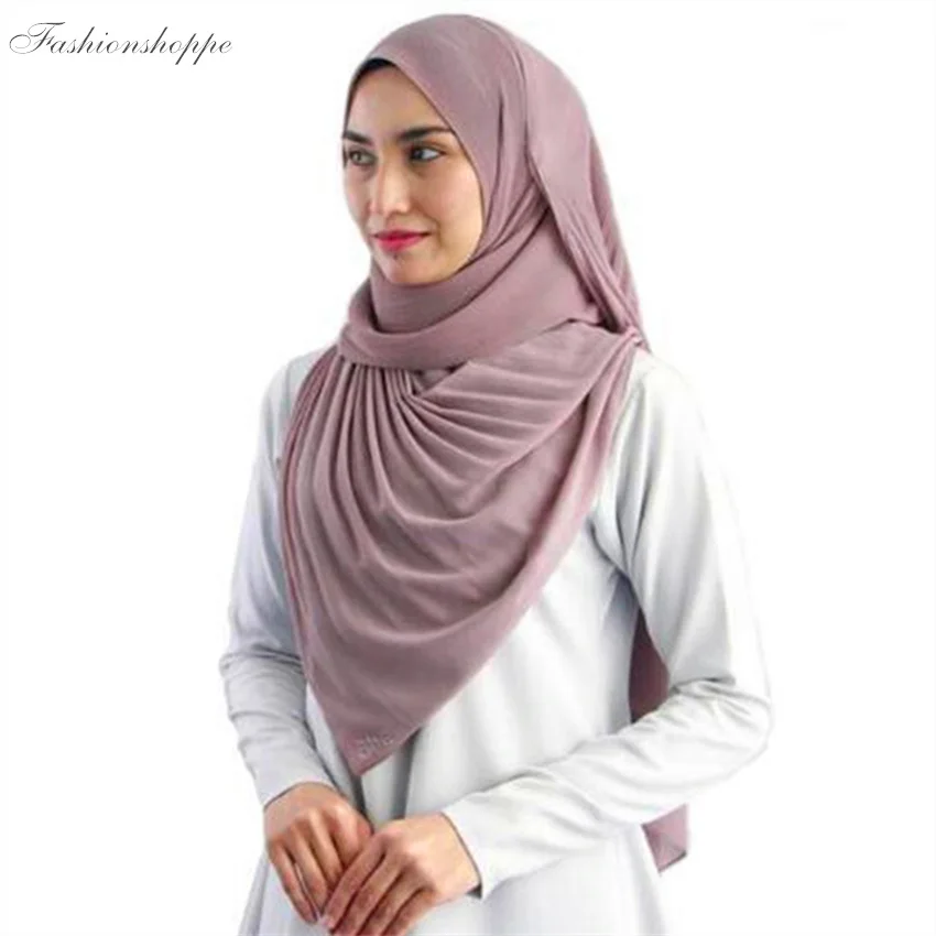 Шаль-тюрбан Женская плиссированная шифоновый хиджаб со складками длинный шарф
