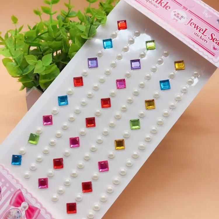 Детский макияж сценические наклейки ручной работы мультфильм Драгоценные камни