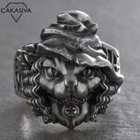 925 vintage thai silver ring retro distressed effect gift silver jewelry ring wholesale
