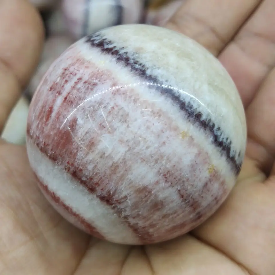 50 мм натуральный триколор бандана Calcite Sphere свинины камень хрустальный шар | Дом и