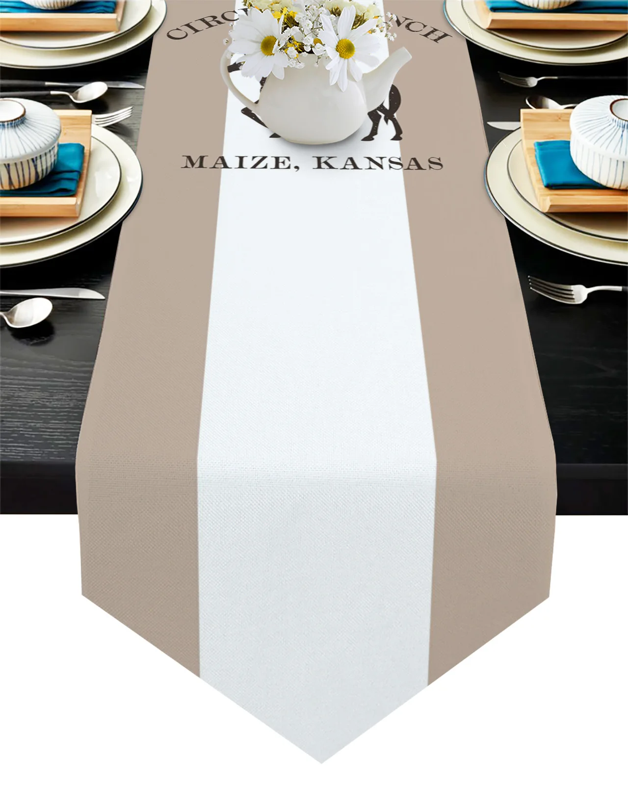 

Horse Silhouette Farm Life Table Runner Wedding Decoration Table Cover For Home Party Hotel Tablecloth Dining Table Decor