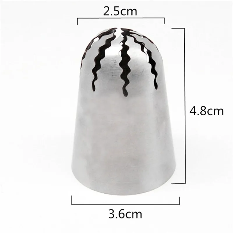 

Large Cream Russian Nozzle Pastry Stainless Steel Icing Piping Tips Cupcake Cakes Decorating Baking tools Flower Pastry Tips