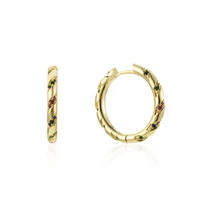 new arrivals shiny colorful cubic zircon dangle dainty earrings gold hoop earrings for women hypoallergenic jewelry 2021