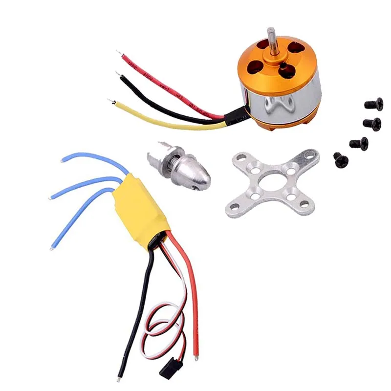 A2212 2212 930kv 1000kv 1400KV 2200KV 2700kv бесщеточный двигатель 30A ESC SG90 Micro Servo Propeller для RC Fixed Wing Plane