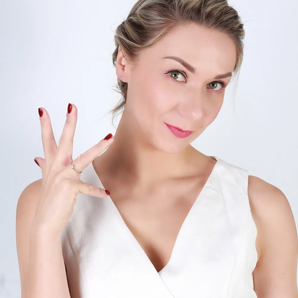 ORSA JEWELS Стерлинговое серебро женские кольца AAA кубический циркон сверкающий кристалл обручальное кольцо палец кольца из серебра 925 пробы, ювелирные изделия OSR56-1