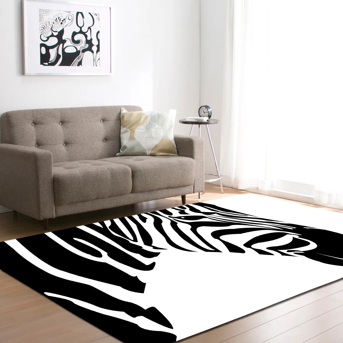 Животное Зебра Печатный 3D ковер большой размер гостиная спальня чай Настольный