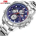 Часы мужские кварцевые аналоговые, модные светящиеся электронные спортивные, водонепроницаемость 50 м, из нержавеющей стали