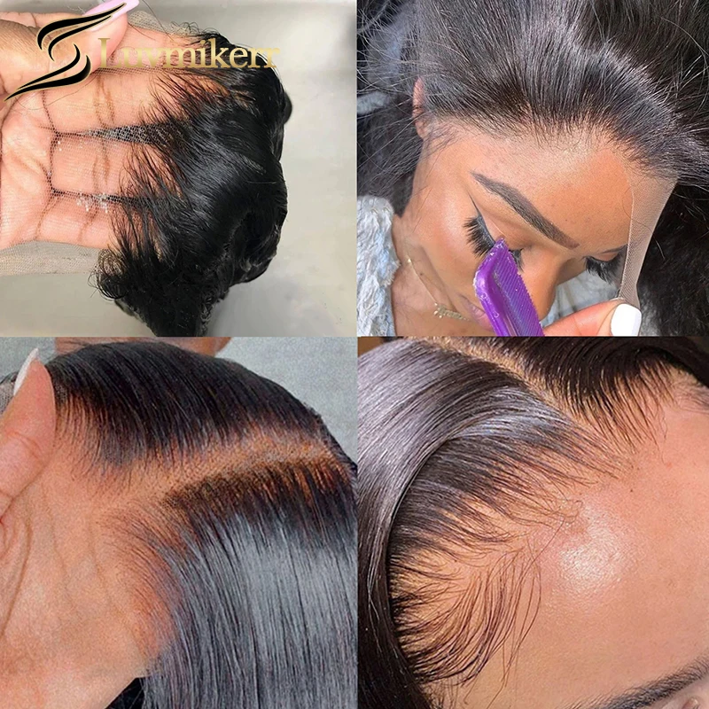 

Hd Transparent Lace Frontal 5x5 Lace Closure With Baby Hair Straight Human Hair Melt Skins Full HD Lace Brazilian Pre Plucked