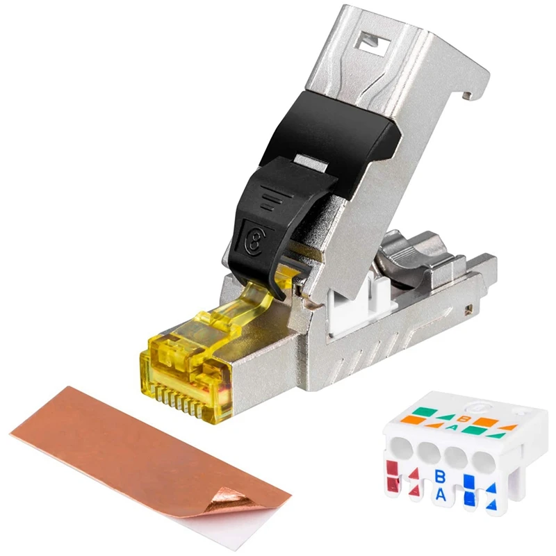 HOT-RJ45 CAT 8 1 сетевой штекер позолоченные контакты обжимной LAN гигабитный разъем для