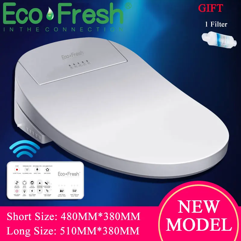 EcoFresh умное сиденье для унитаза, электрическое биде, интеллектуальное биде, тепловая Чистка, сухой массаж, уход за ребенком, женщина, старая