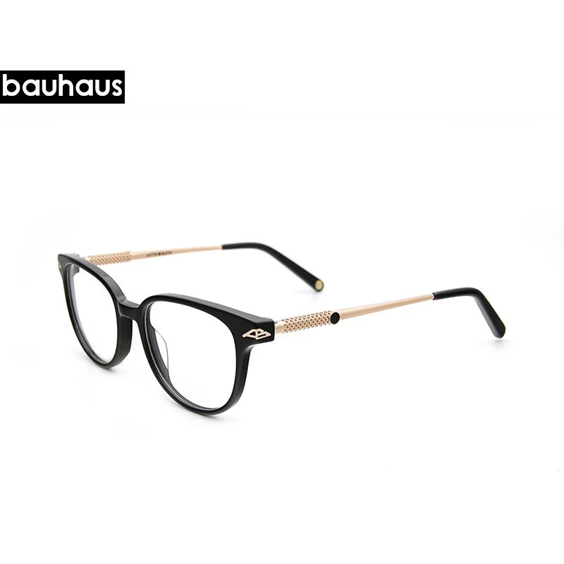C3 Bauhaus Модные прямоугольные ацетатные мужские и женские черные оптические очки в оправе очки - Frame Color: C3