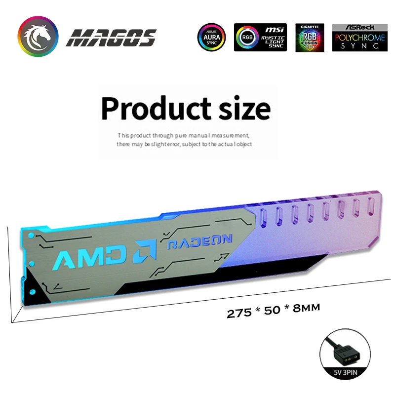 RGB подставка для графического процессора ROG/MSI/AMD/NVIDIA/AORUS SYNC Black/Silver|Кулеры и системы