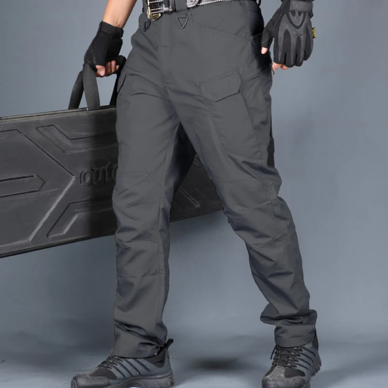 Брюки карго мужские уличные военные повседневные Джоггеры со множеством