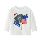 Футболка для девочек 2020, футболка с принтом животных и цветов, детская одежда, футболка, топы для девочек Koszulki, Осенние футболки, Vetement Enfant Fille