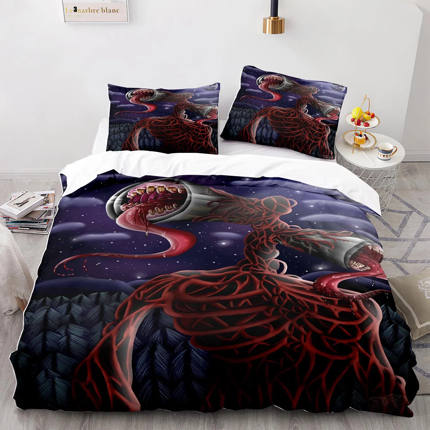 

Siren Head Bedding Set Single Twin Full Queen King Size Siren Head Bed Set Kid's Kid Bedroom Duvetcover Sets 3D Print 011