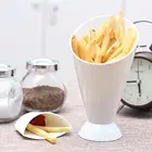Посуда для закуски в виде конуса подставка + удалить Dip Holder for Fries чипсы палец Еда дома ресторана
