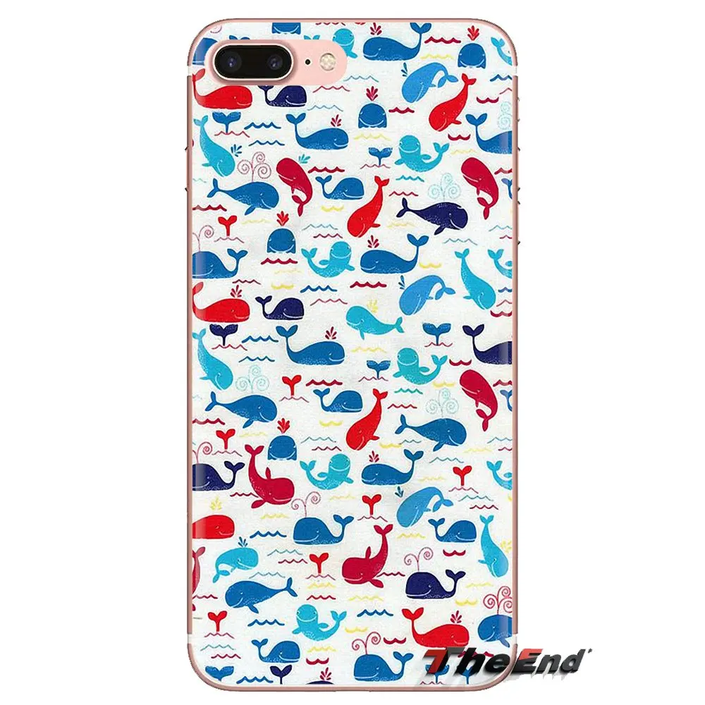 Чехол из термополиуретана с милыми животными голубых китов коллаж для huawei G7 G8 P7 P8