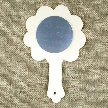 hand painted blank palace materials painting toys White wooden cartoon small mirror Thanksgiving gift for teacher | Канцтовары для