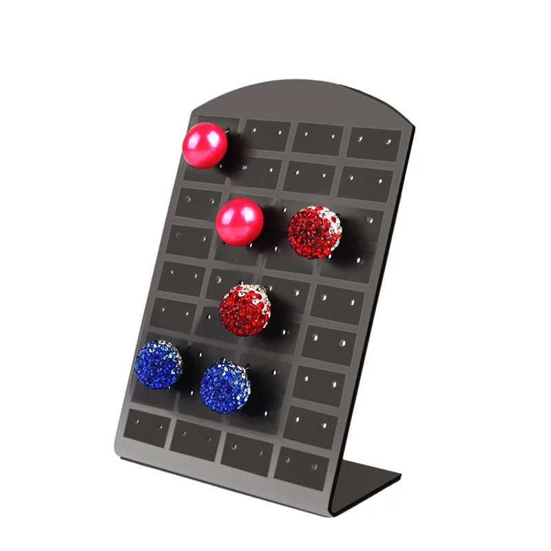 Ear Stud Small Display Stand Fashion Black White Jewelry Tool Showcase Light Convenience Earrings Rack | Украшения и аксессуары