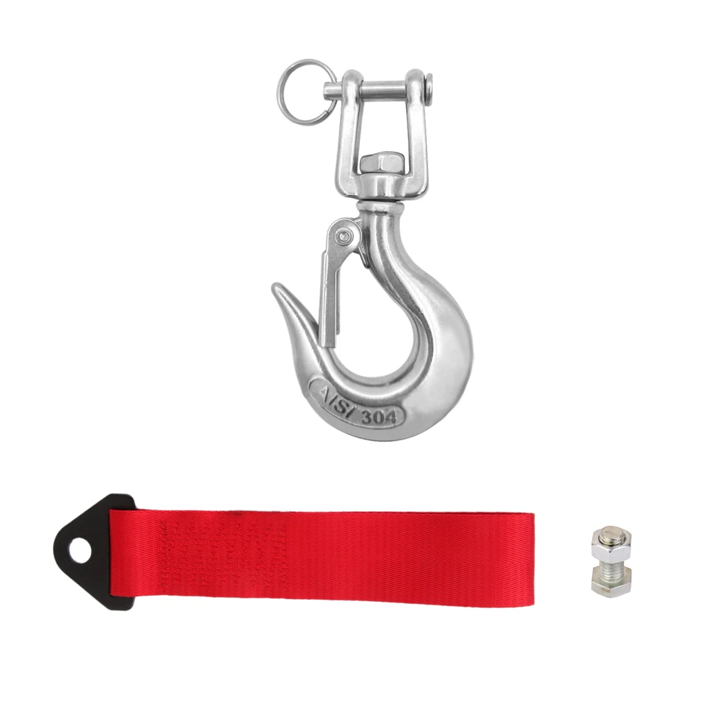 Абсолютно Новый 112 мм мягкий петельный буксировочный ремешок (красный) с 304