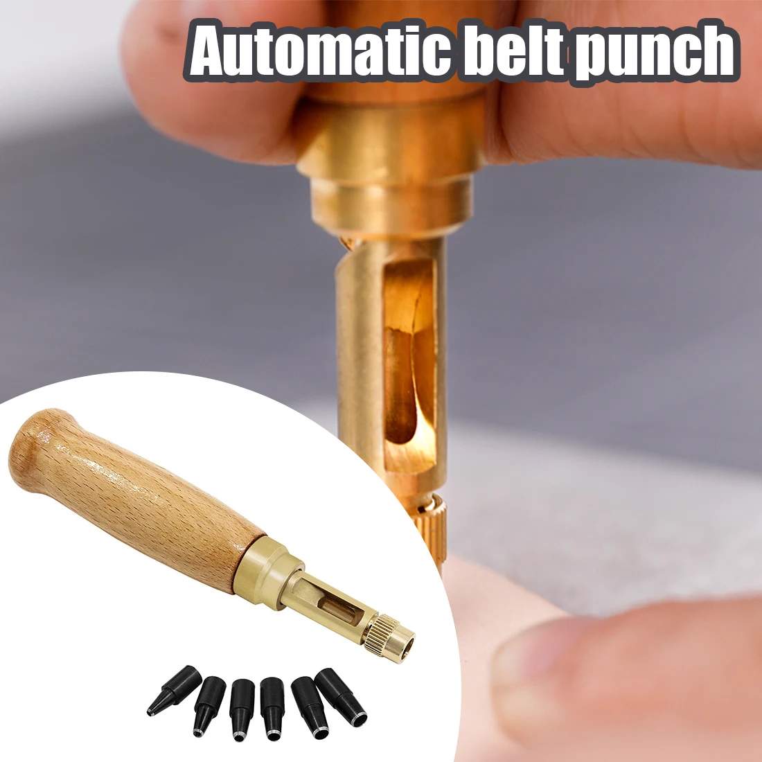 

Automatic Belts Punch Replaceable Mute Rotary Punching Punchers Leather Punch Watch Craft Tool Hole Punch Screw Drill Tip Die