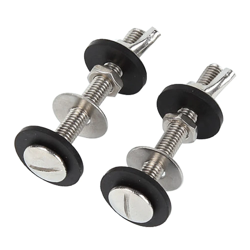 

2pcs Accessories Cistern To WC Pan Practical Stainless Steel Durable Home Bathroom Fixed Spare Bolt Through Kit Closestool