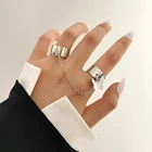 Кольца в стиле панк, модные кольца в стиле хип-хоп, регулируемые кольца в виде бабочки со стразами для женщин и мужчин, модные ювелирные изделия в подарок