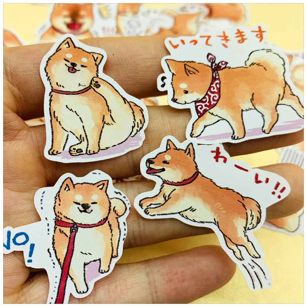 40 шт./компл. наклейка в виде японской милой собаки сделай сам альбом для