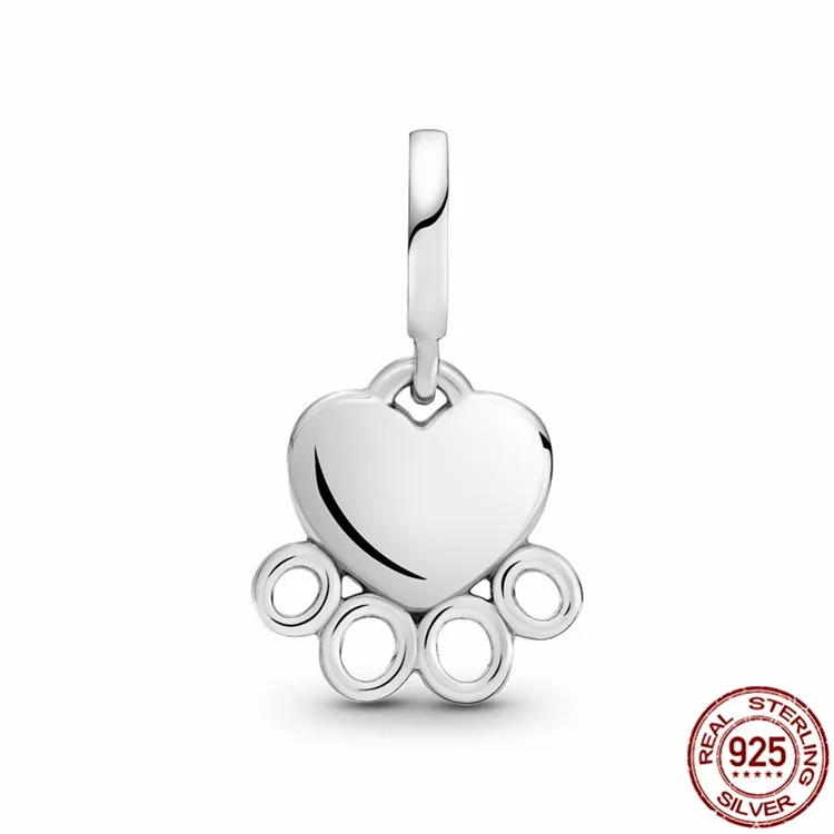 925 серебро любящее сердце и Щенячий патруль принтом подвески ожерелья подходит 3
