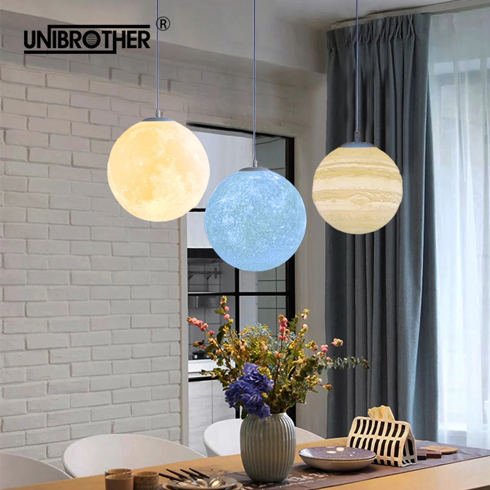 люстра потолочная Лунная Скандинавская Подвесная лампа подвесной светильник в