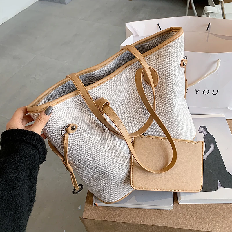 

High Quality Women Canvas Handbags Fashion Ladies Large Capacity Shoulder Bag Designer Casual Female Handbag Messenger Bags New