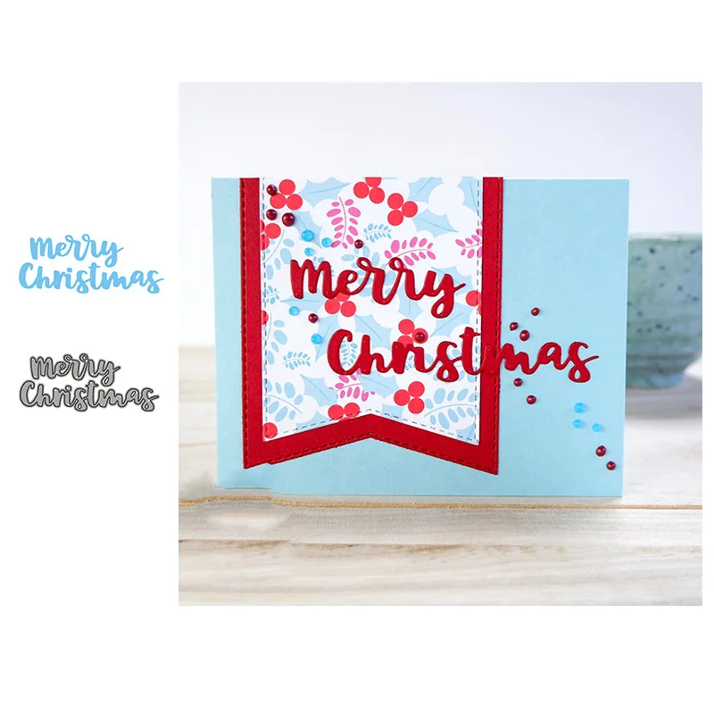 

Merry Christmas Letter Metal Cutting Dies for Scrapbooking Handmade Tools Mold Cut Stencil New DIY Card Make Mould Model Craft