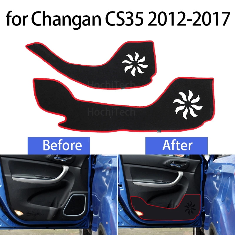 

Side Edge Cover Protective Mat Protection Carpet Car Door Anti Kick Pad Sticker for Changan CS35 2012-2017 Accessories